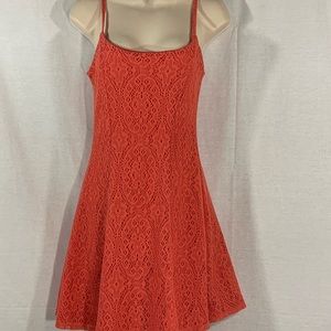 Coral skater dress